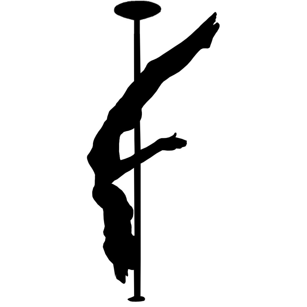 Cross Knee Release Pole Dance Silhouette